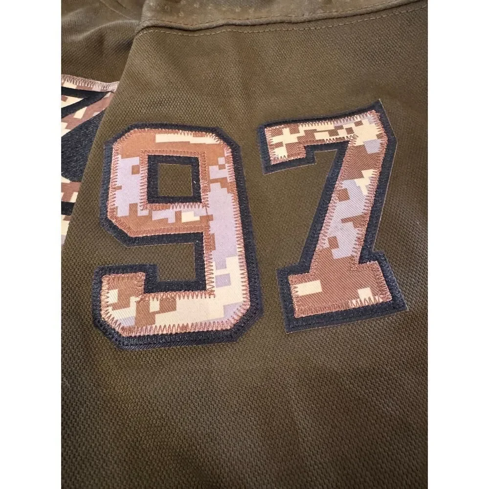 Edmonton Oilers Adidas Military Appreciation Custom Jersey L XL #97 Mcdavid